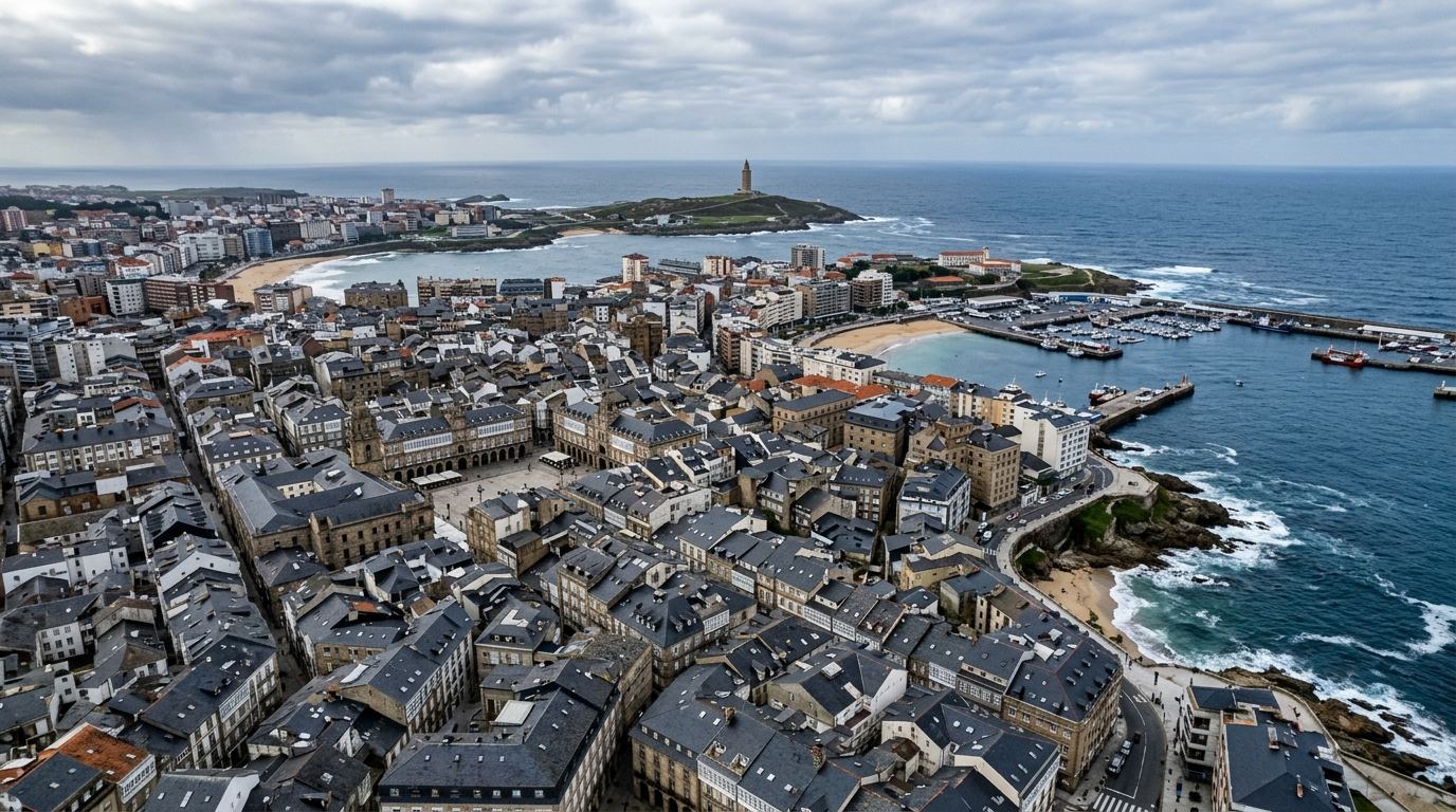 Tejados de viviendas en A Coruña pendientes de rehabilitación